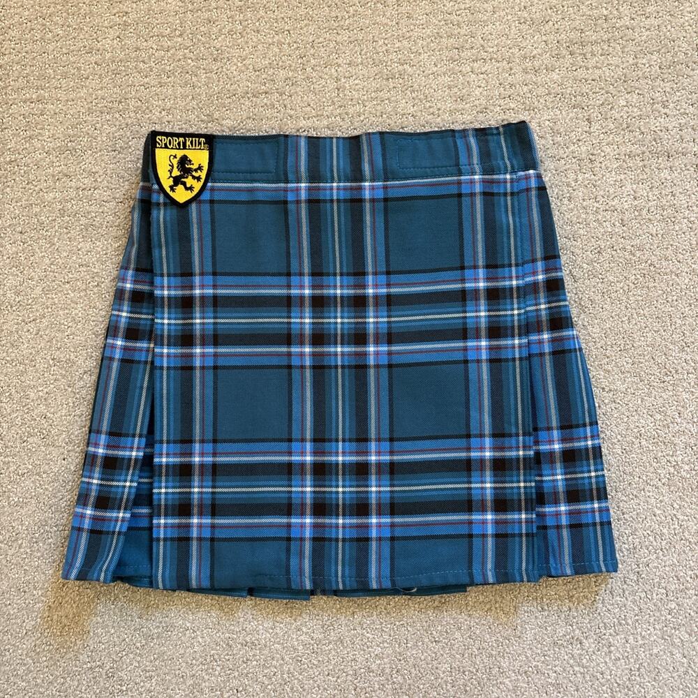 Sport Kilt Tartan Plaid Scottish Adjustable Velcrow Wrap Highland Hiking Mens M